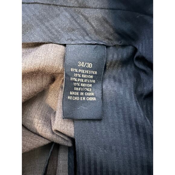 Axist 36/30 Men's Pleated Cuffed Brown with Slight Sheen Career Dress Pant - Picture 9 of 9